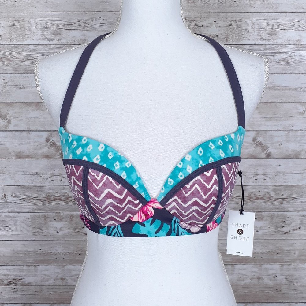 Shade & Shore Bikini Top Floral Underwire 130A
